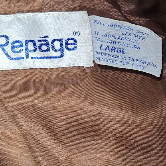 VINTAGE 80s REPAGE SUEDE KNIT CARDIGAN, Brown, Men's Small( listing as) - Picture 5 of 7